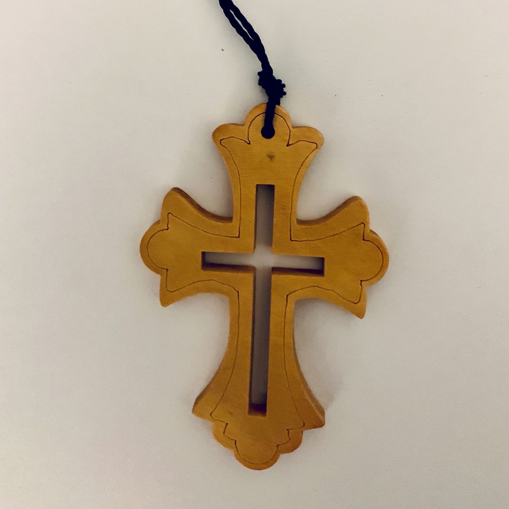 Wooden Cross Necklace